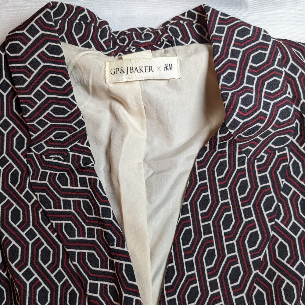 Geometric pattern slim blazer - Picture 8 of 9